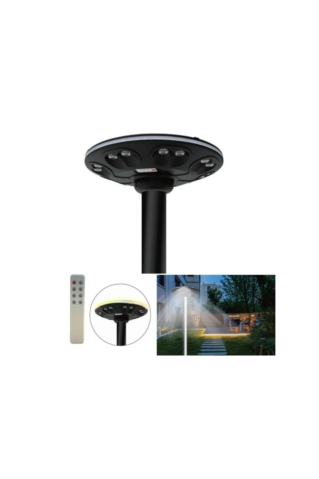 Farola Solar LED - GARDEN - ABS- 4000K+ Mando de Control