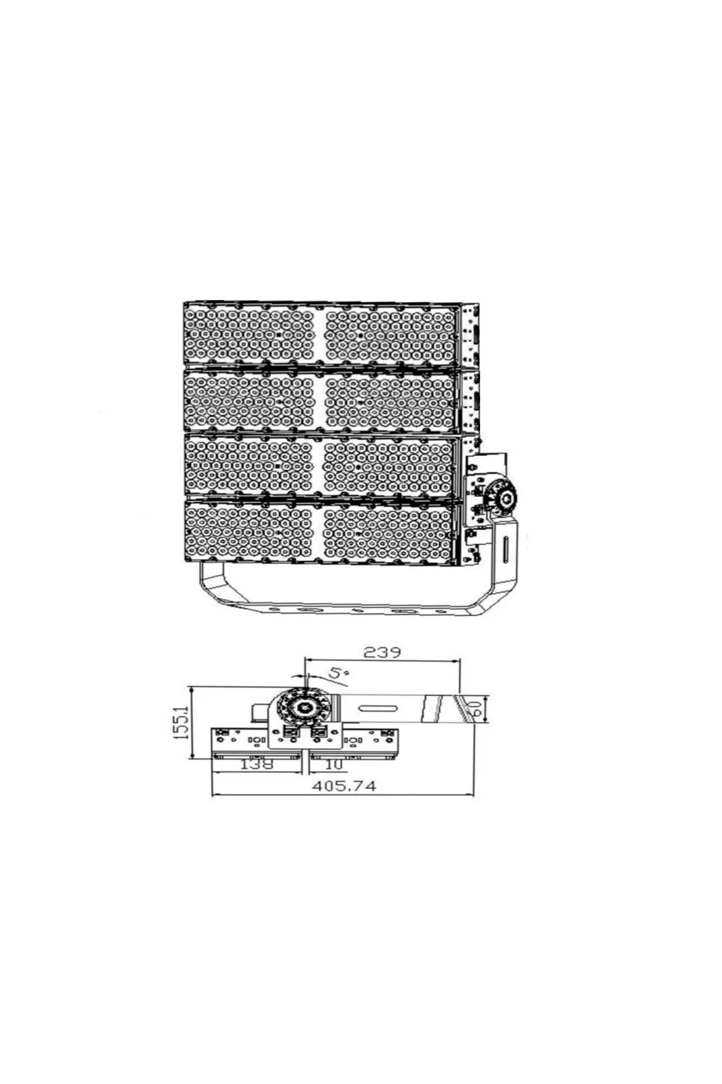 Foco Proyector LED 1200W PHILIPS Xitanium - STADIUM LINE - 150Lm/W - CLASS A 1-10V/ OPCIONAL DALI