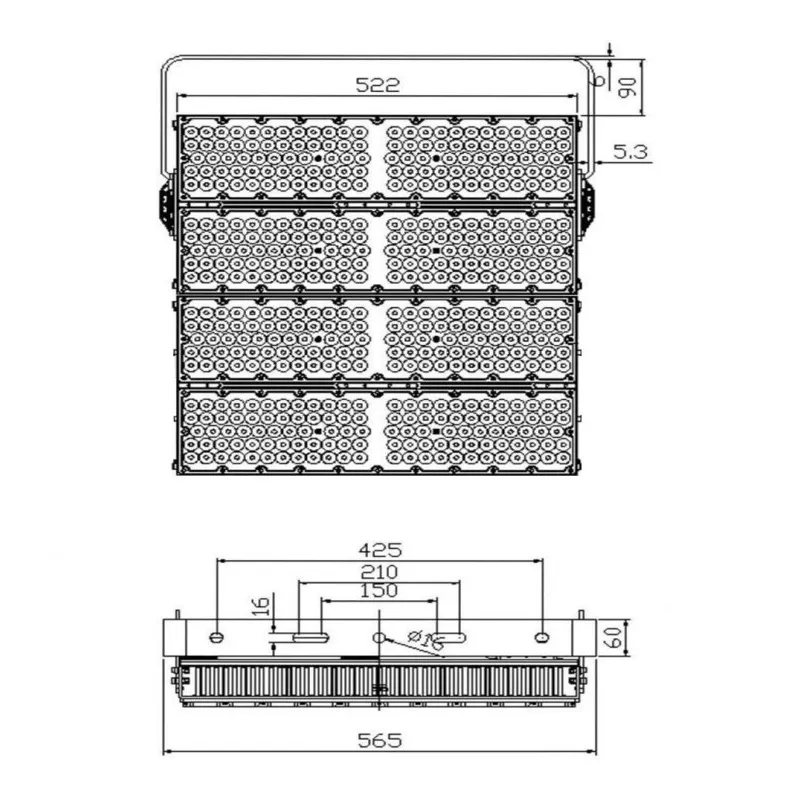 Foco Proyector LED 1200W PHILIPS Xitanium - STADIUM LINE - 150Lm/W - CLASS A 1-10V OPCIONAL DALI