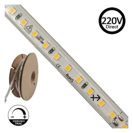 Tira LED 220V 20m 120LED/m SMD2835 14W/m IP67 | Ibérica