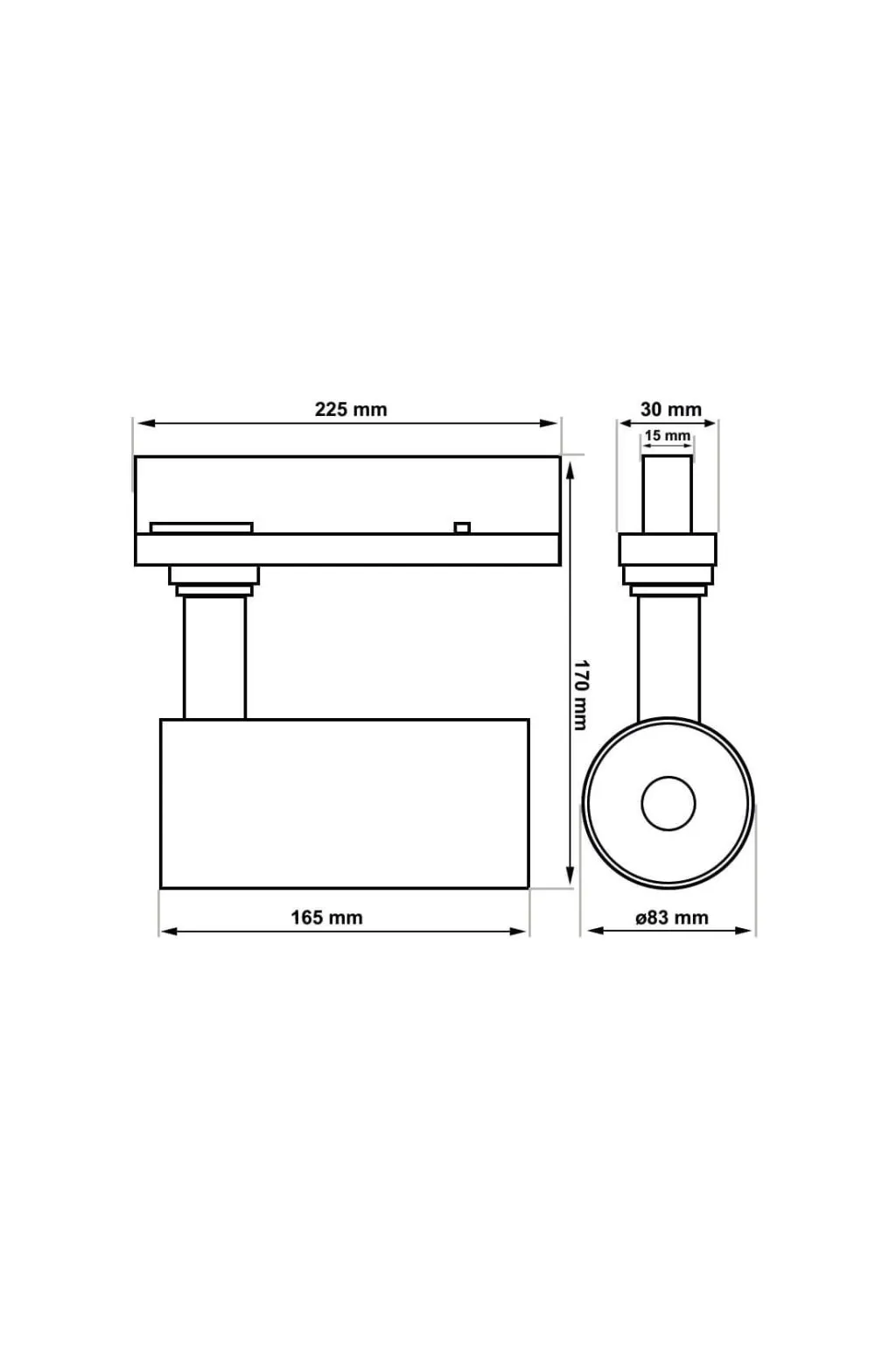 Foco LED 40W - 34W NEW MAYA Negro Carril Monofásico - CRI+92 - UGR13 -HIGH LUMEN 140Lm/W