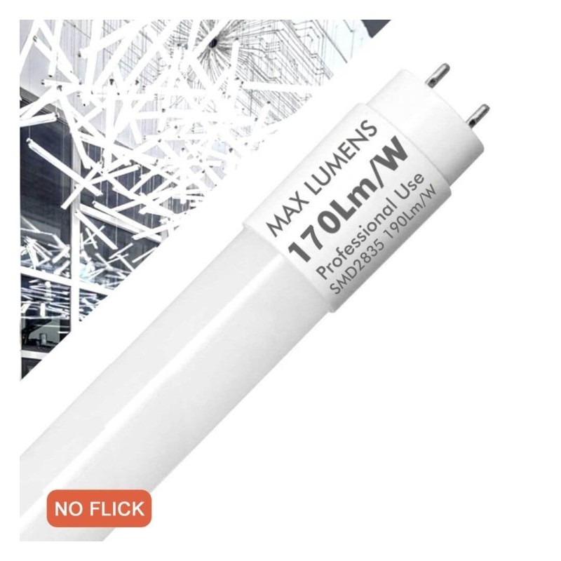 10W Crystal LED Tube 60cm T8 - 170 LM / W - Pro Max Lumens - 1700lm - No Flick