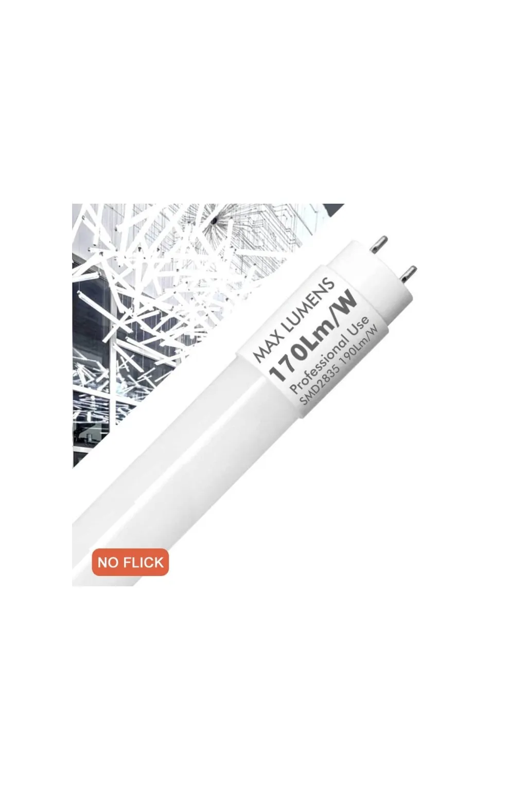 10W Crystal LED Tube 60cm T8 - 170 LM / W - Pro Max Lumens - 1700lm - No Flick
