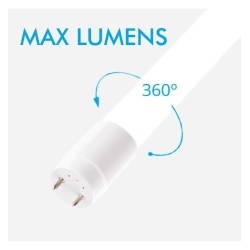 10W Crystal LED Tube 60cm T8 - 170 LM / W - Pro Max Lumens - 1700lm - No Flick