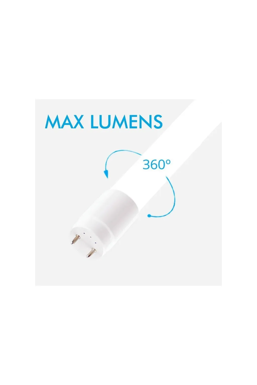 10W Crystal LED Tube 60cm T8 - 170 LM / W - Pro Max Lumens - 1700lm - No Flick