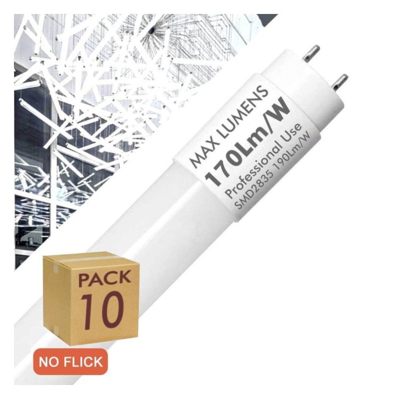 10W Crystal LED Tube 60cm T8 - 170 LM / W - Pro Max Lumens - 1700lm - No Flick