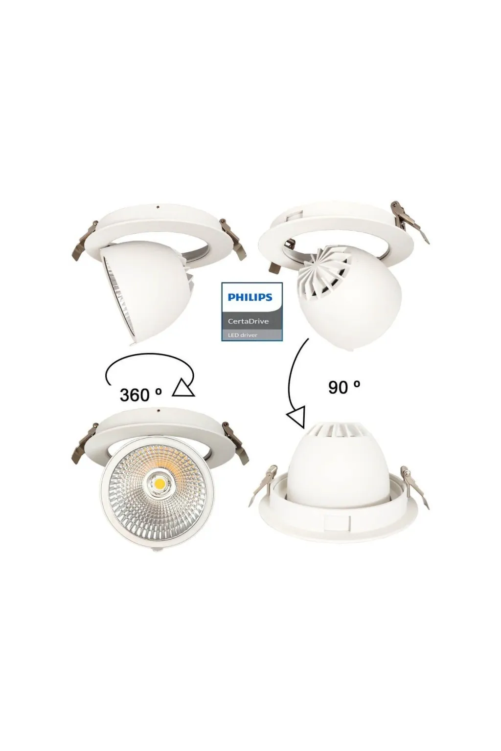 Downlight LED 30W Philips - CertaDrive - Circular Direccionable