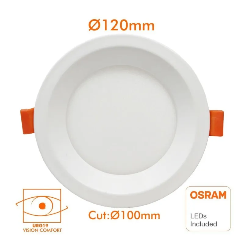Downlight LED 12W Circular - OSRAM CHIP DURIS E 2835 - CCT - UGR19