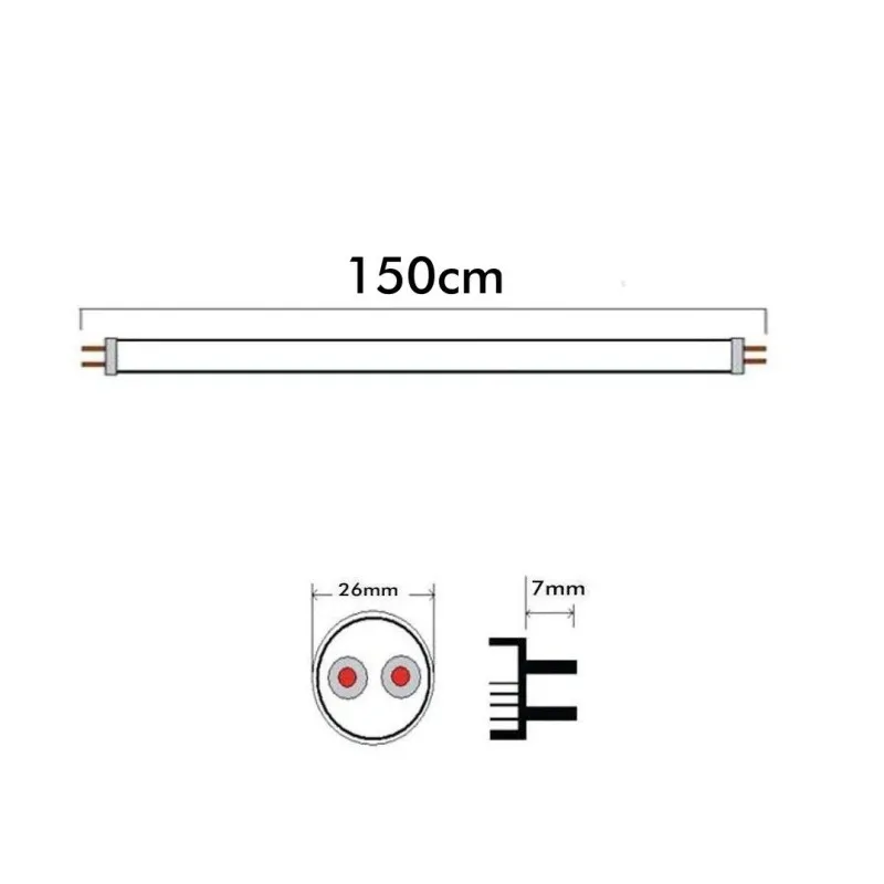 Pack 10 - 25W Crystal LED Tube 150cm T8 - 170 LM / W - Pro Max Lumens - 4250lm - No Flick