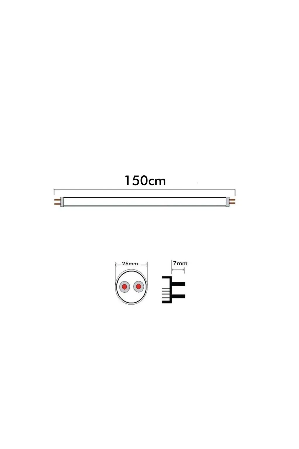 Pack 10 - 25W Crystal LED Tube 150cm T8 - 170 LM / W - Pro Max Lumens - 4250lm - No Flick