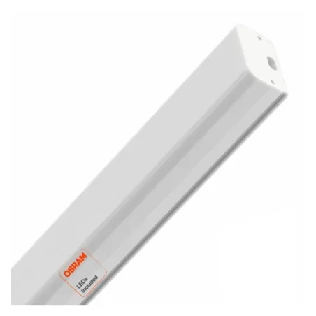 Régua LED linear ARTISTIC 40W OSRAM 120cm branca com design minimalista para teto