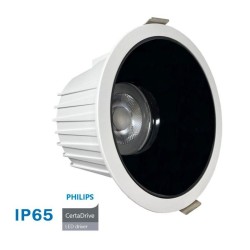 Round LED Downlight 40W Ø145mm UGR13 IP65 CERTADRIVE | Ibérica