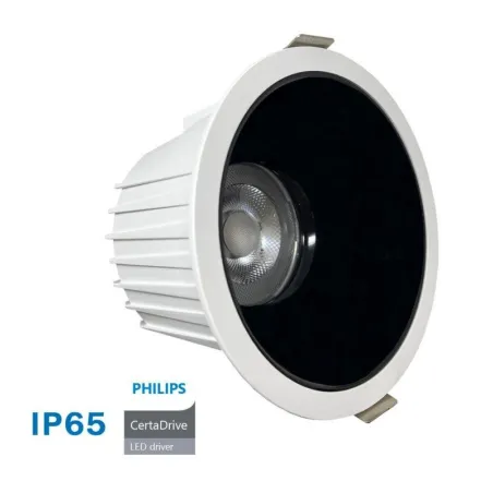 Round LED Downlight 40W Ø145mm UGR13 IP65 CERTADRIVE | Ibérica