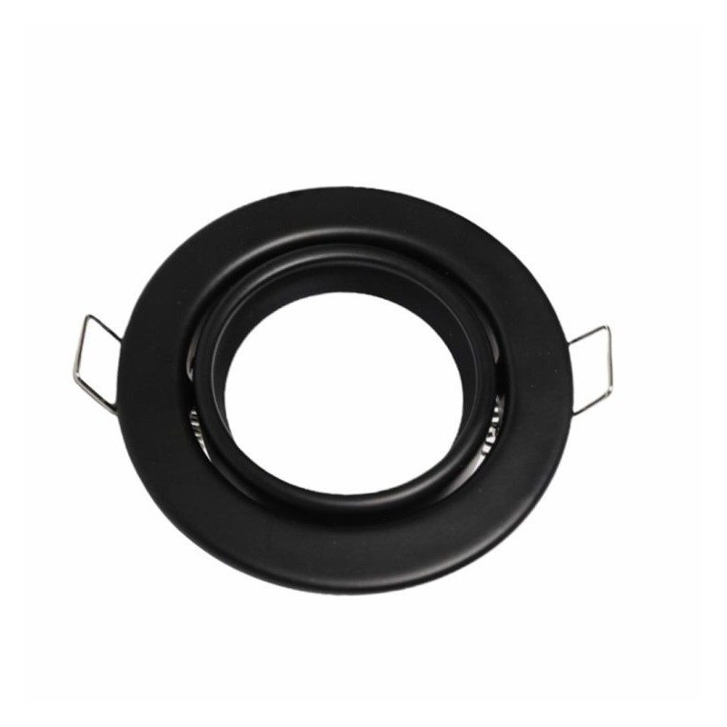 Recessed Tiltable Ring GU10 MR16 90mm Steel | Ibérica