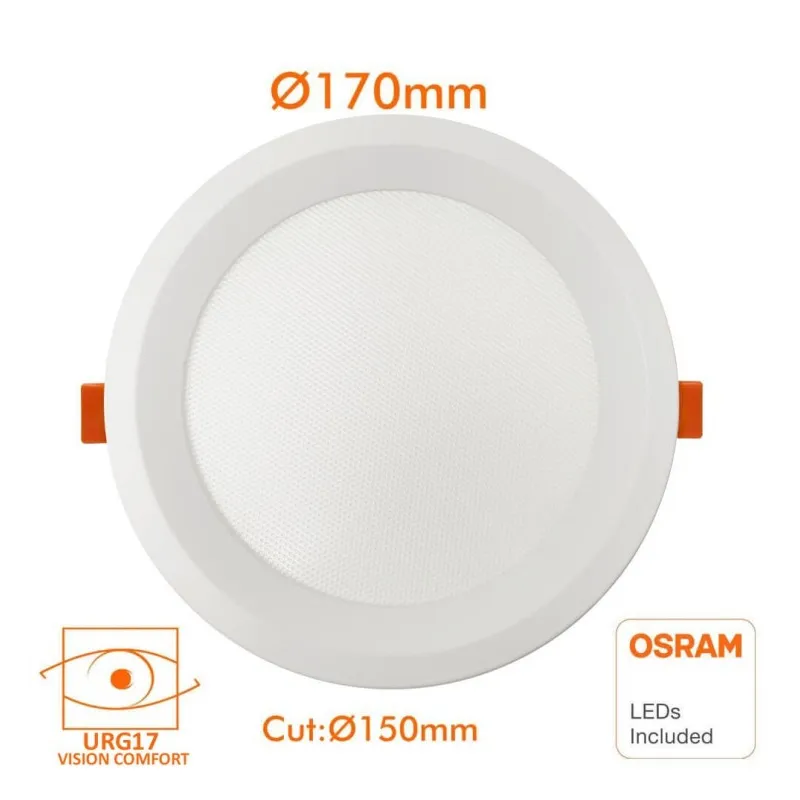 Downlight LED 16W Circular - OSRAM CHIP DURIS E 2835 - CCT - UGR19