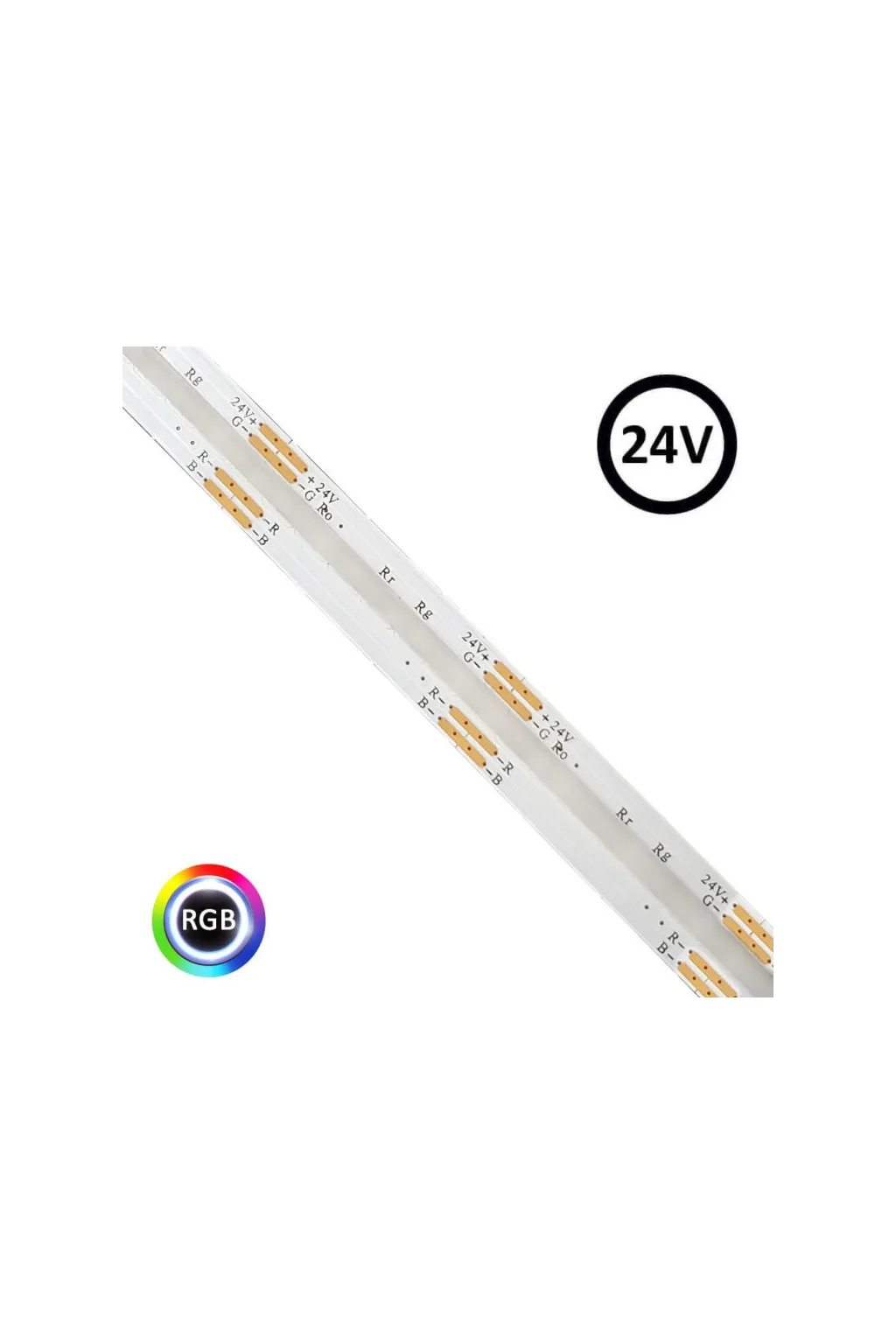 Tira LED 24V RGB COB 6W/m Rollo 5m IP20