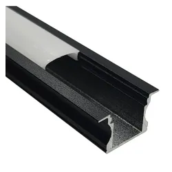Acheter Profilé Blanc et Noir - 2 mètres - Encastrer - Aluminium - pour LED