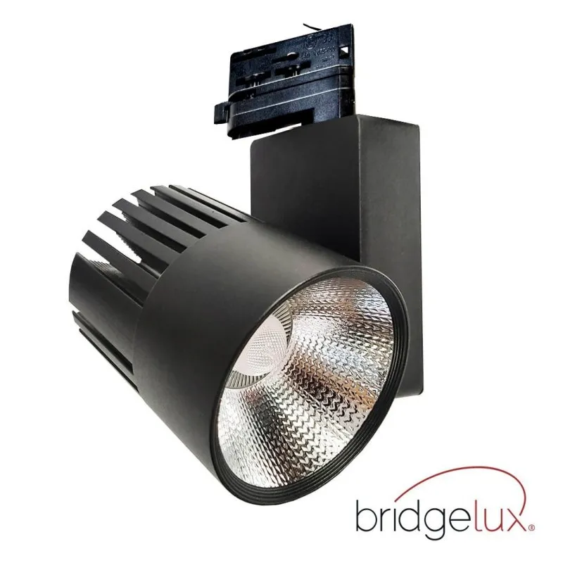 Acheter Spot LED GRAZ BRIDGELUX Chip noir pour rail Triphasé 40W - 100°