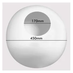 Lampadaire Globe E27 LED 40-50W IP65 Ø450mm | Ibérica