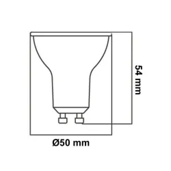 Dicroica LED GU10 6W 660lm 38° SAMSUNG Vidro | Ibérica