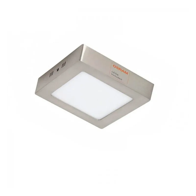 Plafoniera LED Quadrata 8W IP44 Inox 3CCT | Ibérica
