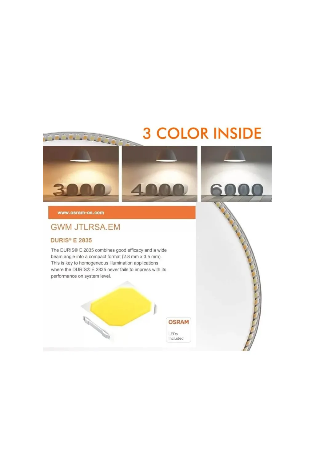 ▷ Comprar Plafón Cuadrado Acero Inox 8W OSRAM - Luz Seleccionable CCT