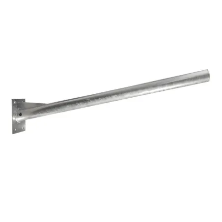 Suporte para lâmpada de rua modelo Tubular Curvo - Aço Galvanizado - 1m.