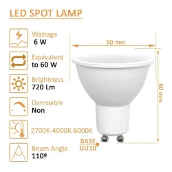 Buy Dichroica LED 6W 100 ° GU10 - Osram Chip Duris E 2835