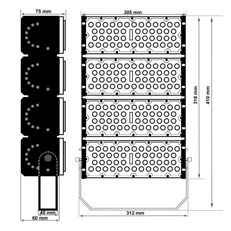Acheter Projecteur LED 200W DOB MAGNUM OSRAM SMD3030-3D 180Lm/W 60º Chip