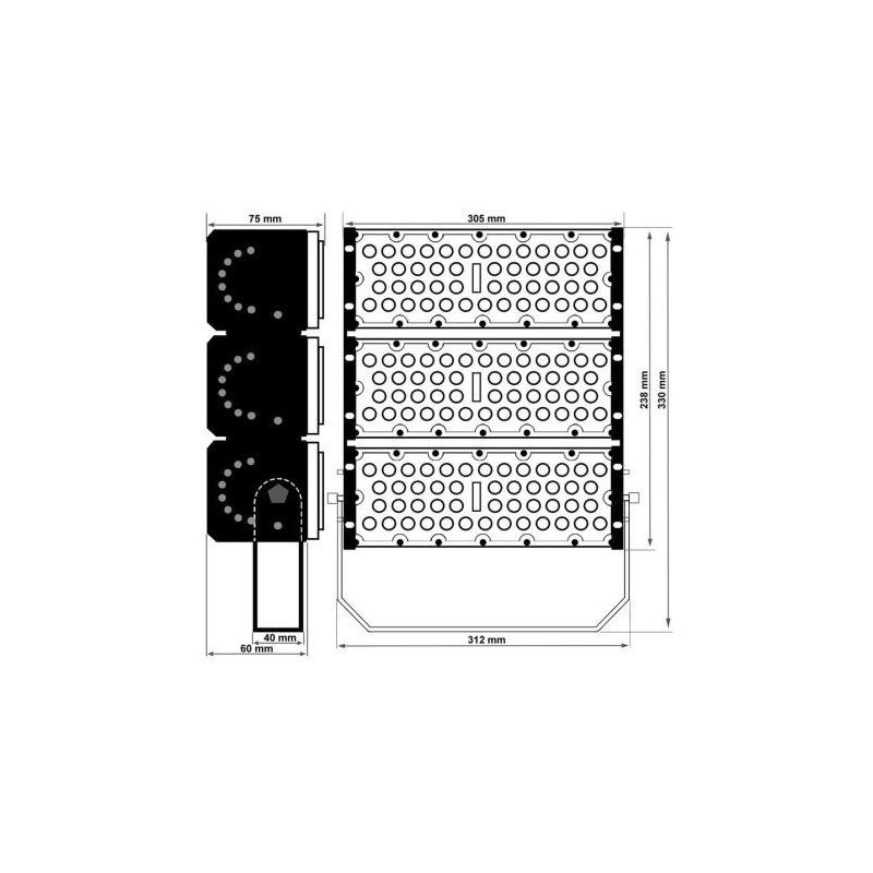 Projetor LED MAGNUM DOB 150W 21000lm OSRAM 90° | Ibérica