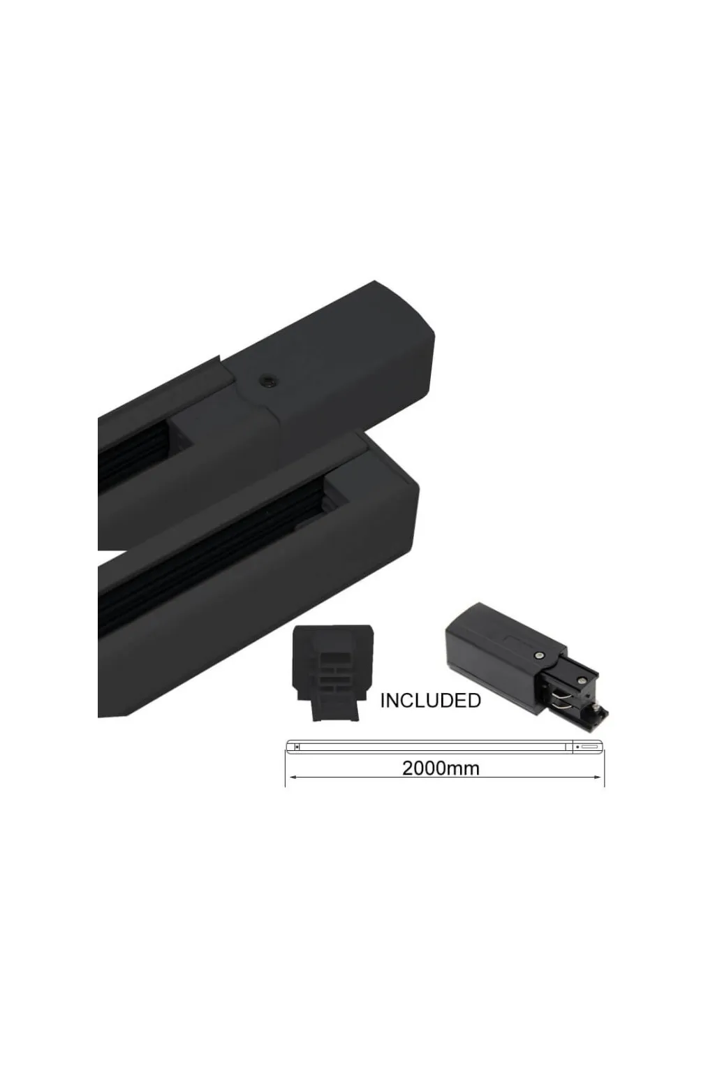 Comprar Carril TRIFASICO de 2 metros Negro