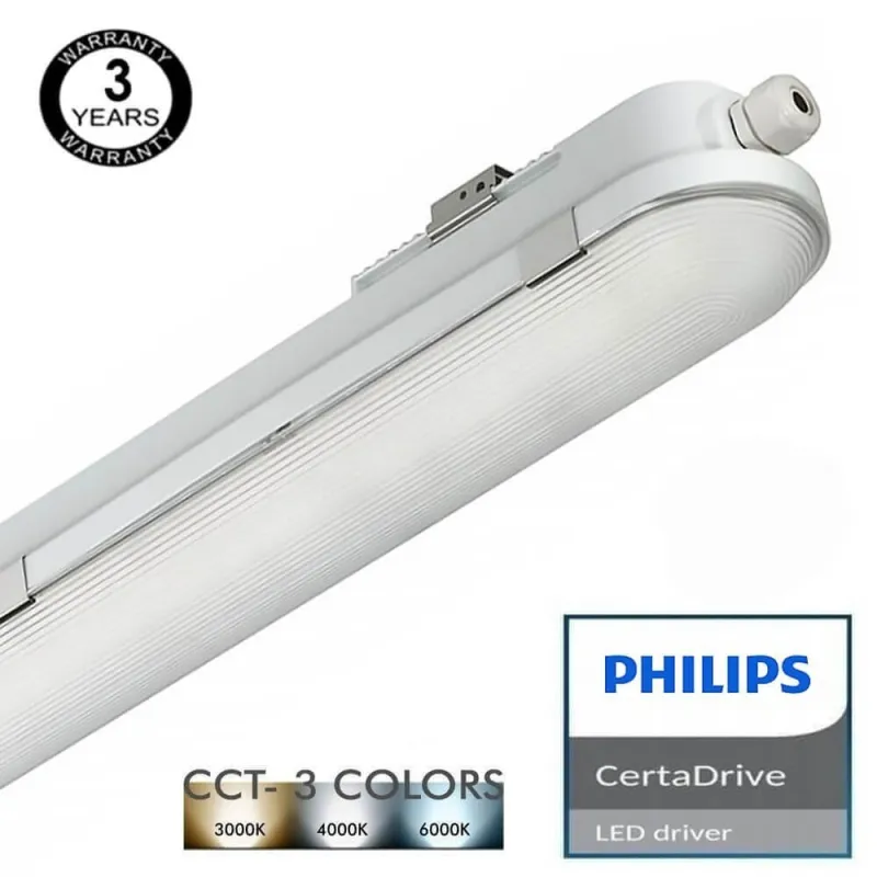 Plafoniera LED Stagna 40W Philips Driver COREPLUS - CCT - 120cm