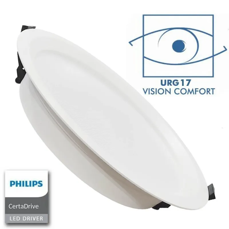 Buy 44W LED Downlight Round - Philips CertaDrive - CCT - UGR19- CRI+90