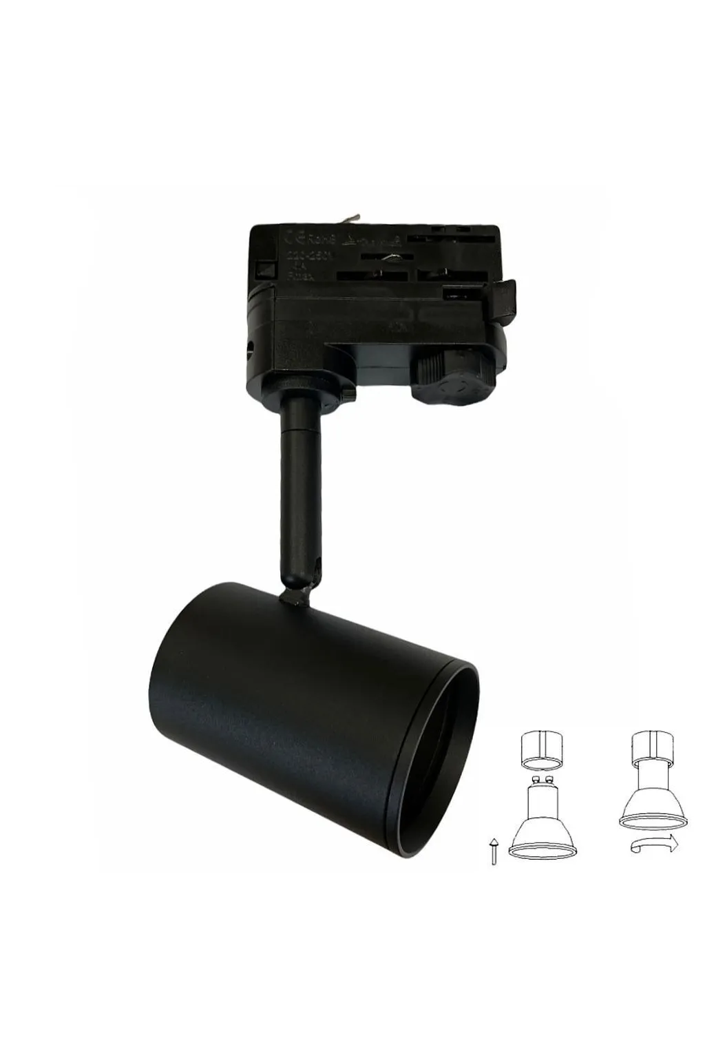 Foco de Calha Preto para Lâmpada GU10 - Garantia de Melhor Preço