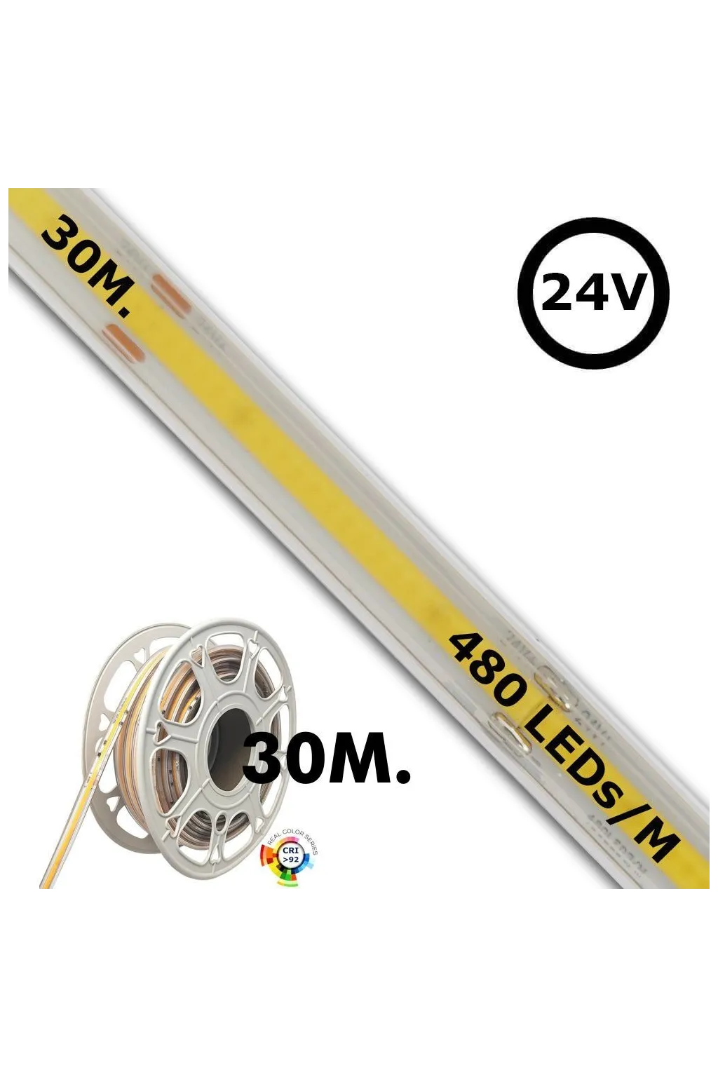 ▷ Buy LED Strips COB 24V 30m IP20 Indoor【Dimmables】- Factorled