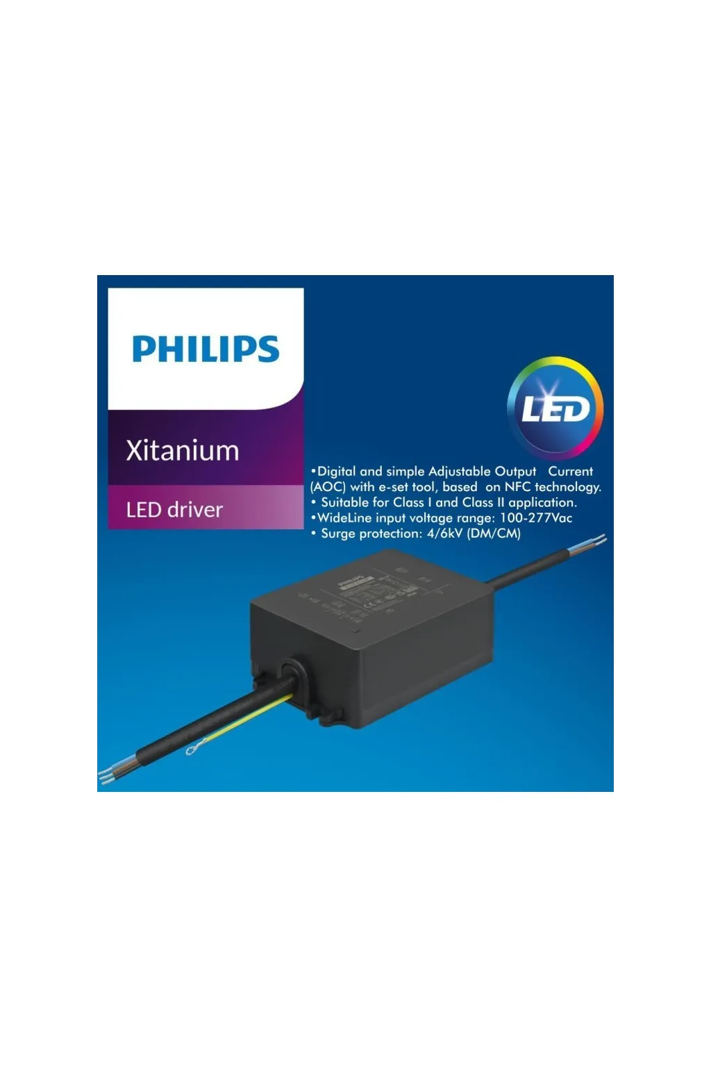 ▷Farol Rua Exterior Preto Philips VILLA ELITE 65W Bridgelux - Regulável
