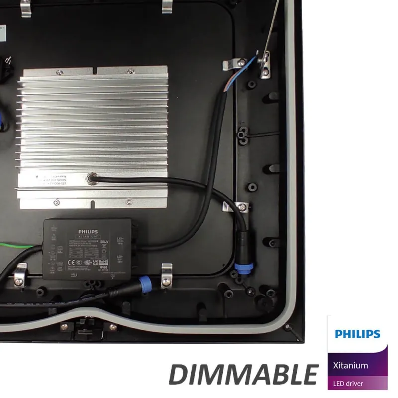 ▷Réverbère Extérieur Noir Philips VILLA ELITE 65W Bridgelux - Dimmable