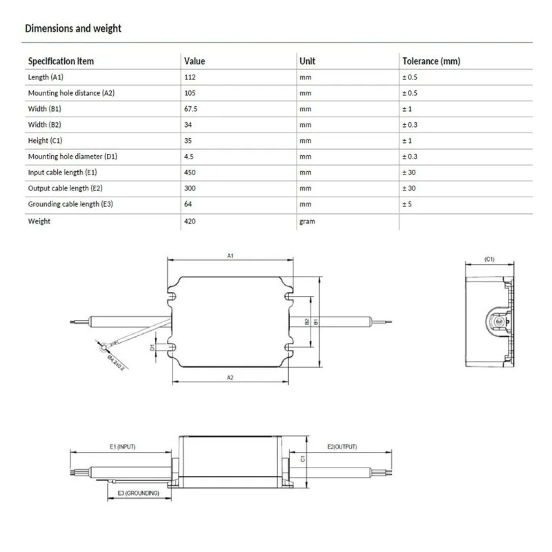 ▷Réverbère Extérieur Noir Philips VILLA ELITE 65W Bridgelux - Dimmable