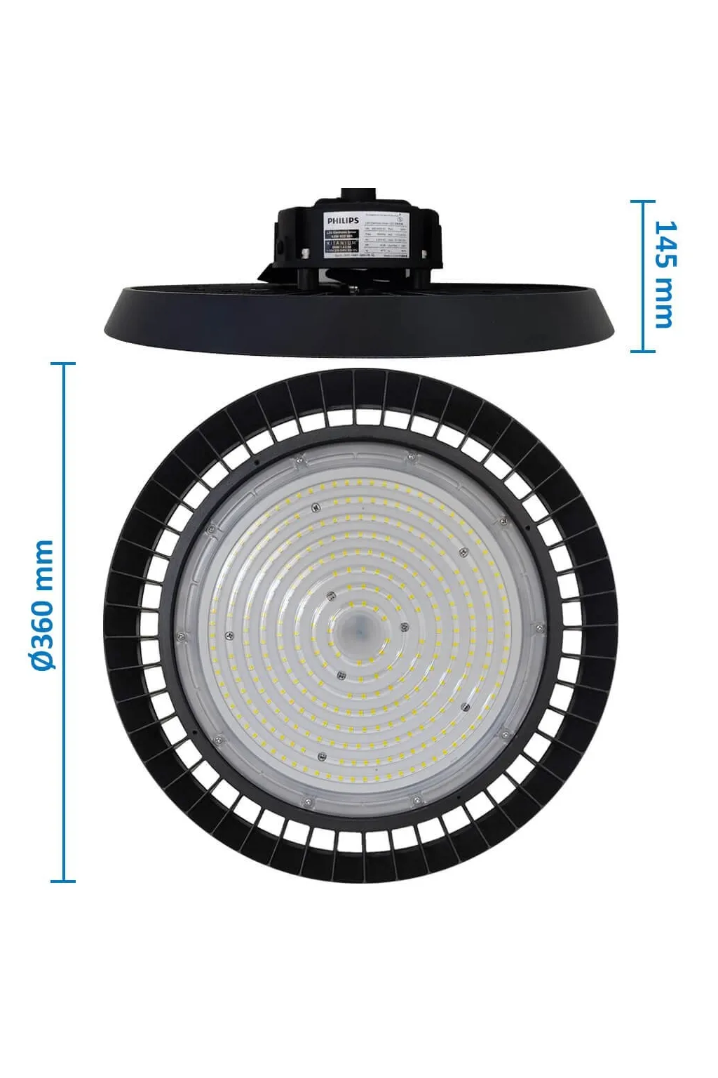 ▷ Cloche LED UFO 200W NEW ITALY | Driver PHILIPS | Dimmable 1-10V