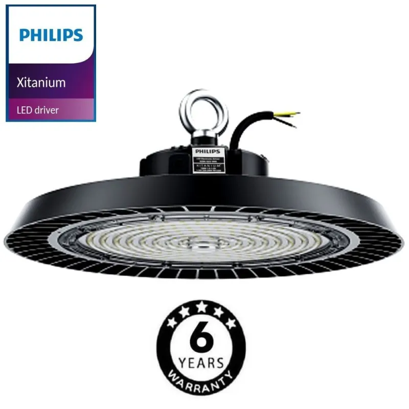 ▷ Campânula LED UFO 200W NEW ITALY | Driver PHILIPS | Regulável 1-10V