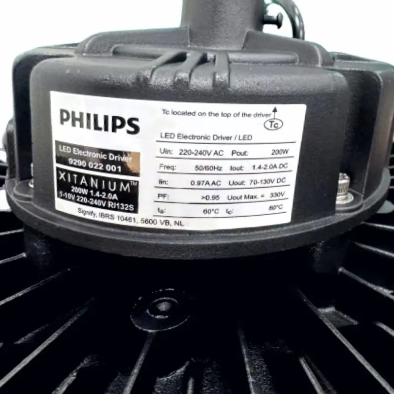 ▷ Campana LED UFO 200W NEW ITALY | Driver PHILIPS | Regulable 1-10V
