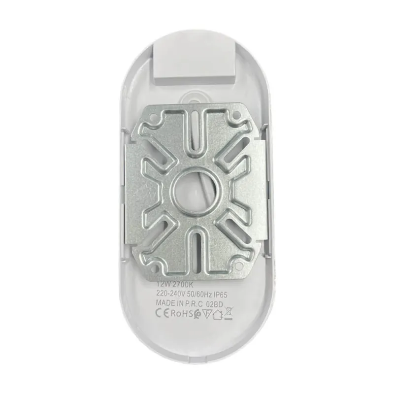 ▷ 12W 1200Lm PURELIGHT Luz de Parede Branca para interior e exterior IP65