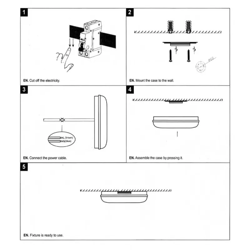 ▷ 12W 1200Lm PURELIGHT Indoor and Outdoor White Wall Light IP65