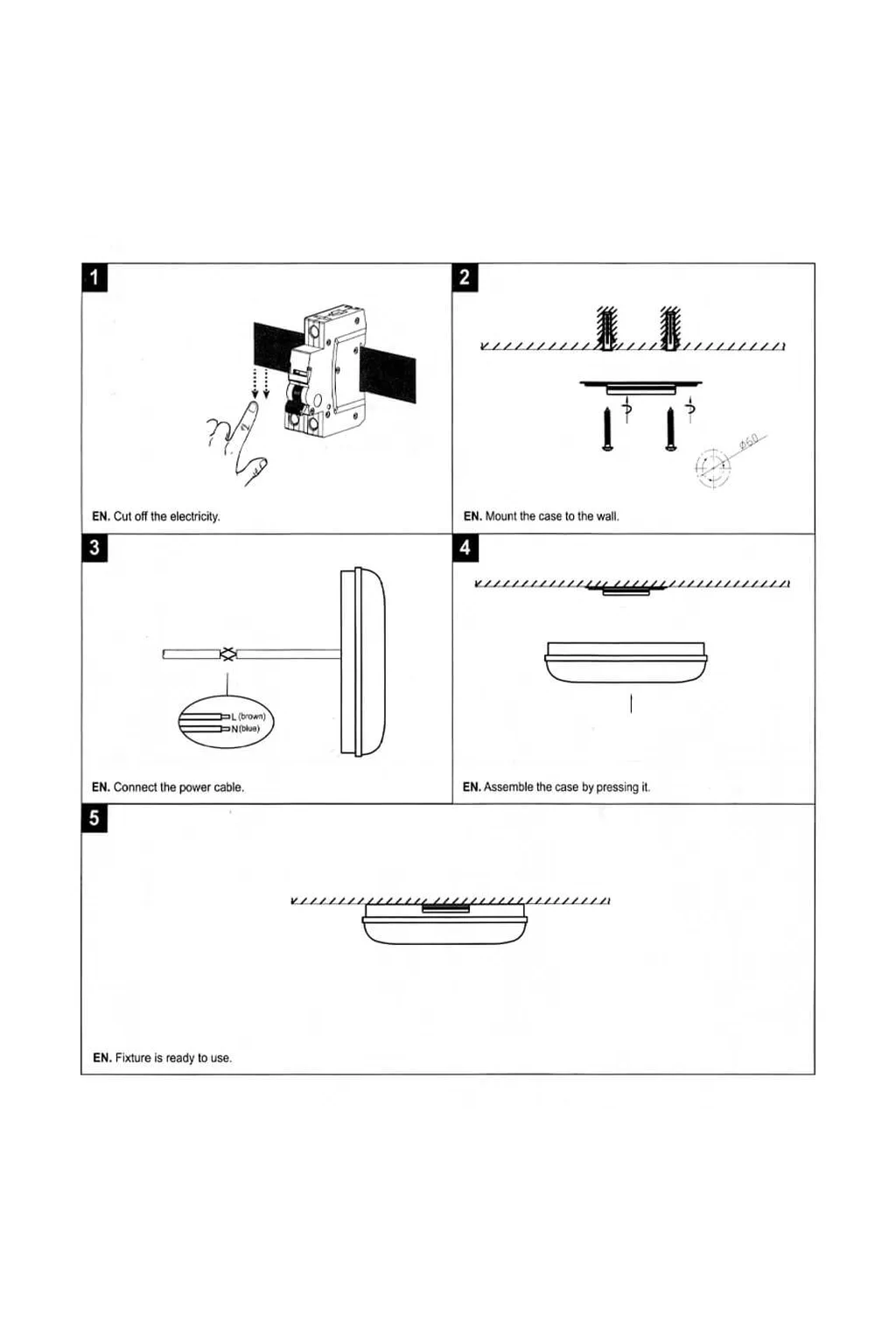 ▷ 12W 1200Lm PURELIGHT Indoor and Outdoor White Wall Light IP65