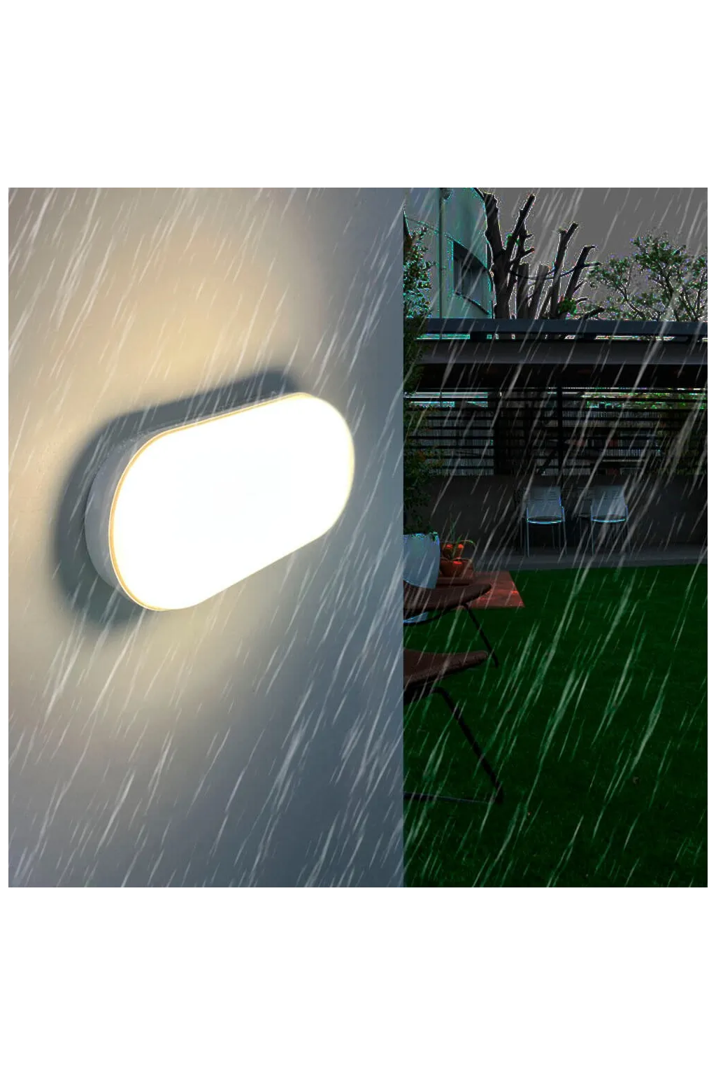 ▷ 12W 1200Lm PURELIGHT Indoor and Outdoor White Wall Light IP65