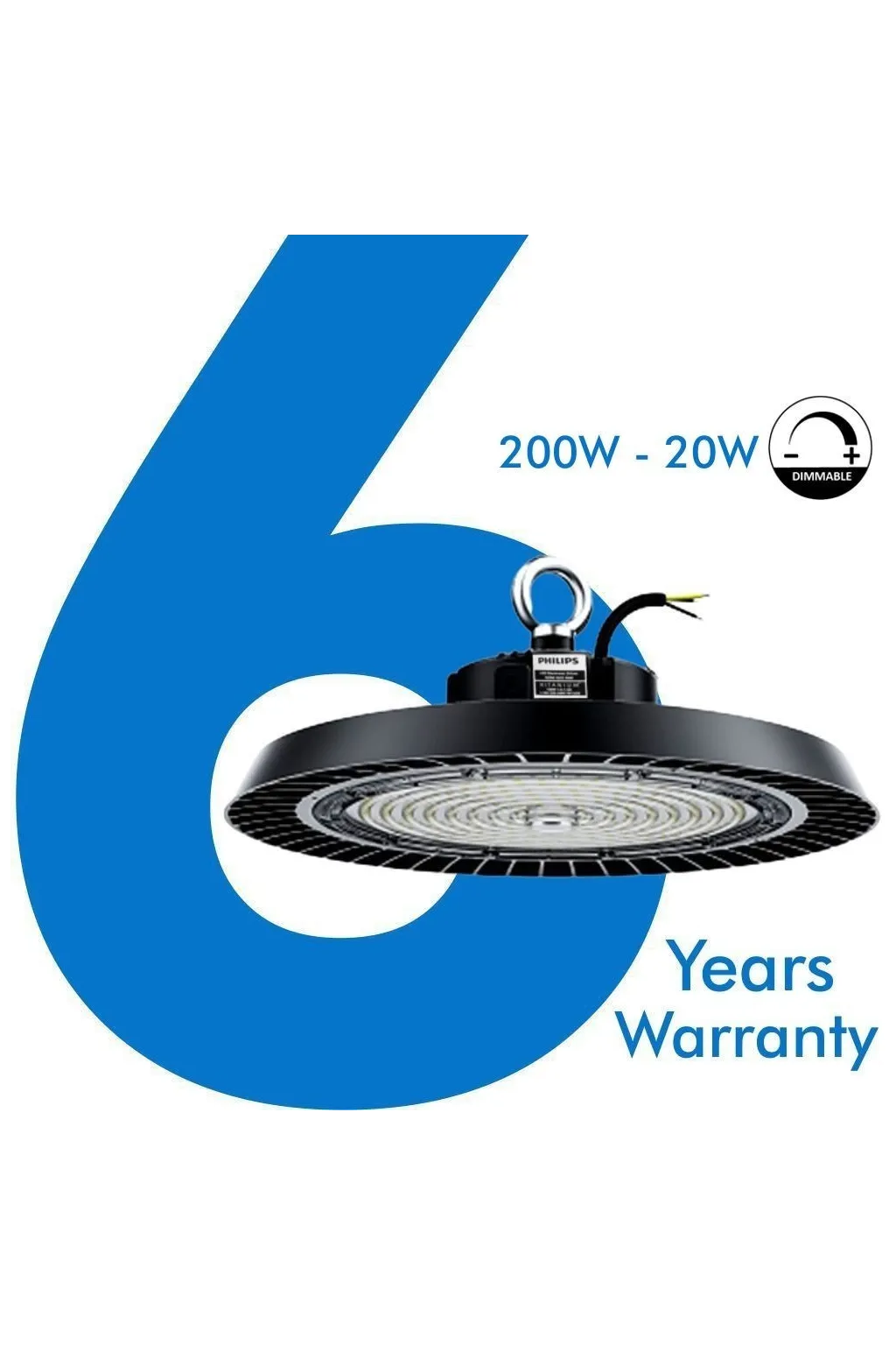 ▷ High Bay LED UFO 150W NEW ITALY | Driver PHILIPS | Dimmable 1-10V