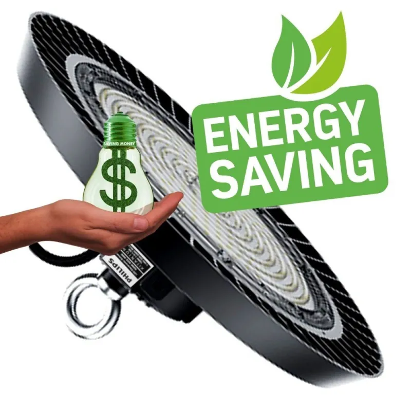 ▷ High Bay LED UFO 150W NEW ITALY | Driver PHILIPS | Dimmable 1-10V