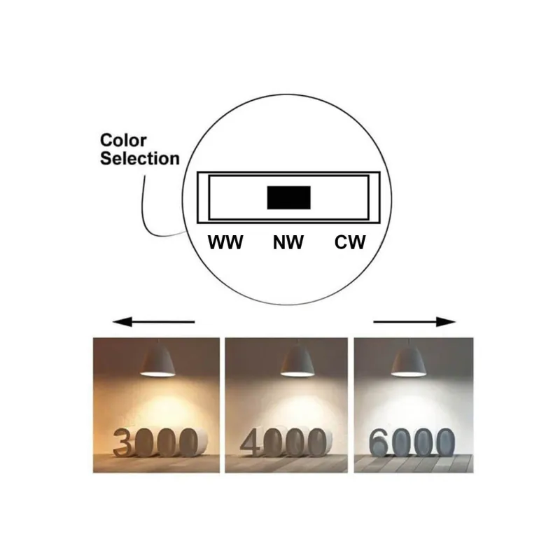 40W to 30W LED Tracklight NEW MAYA White 3-PHASE Selectable CCT Light