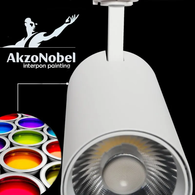 Foco LED 40W a 30W NEW MAYA Blanco Carril TRIFÁSICO Luz Seleccionable CCT