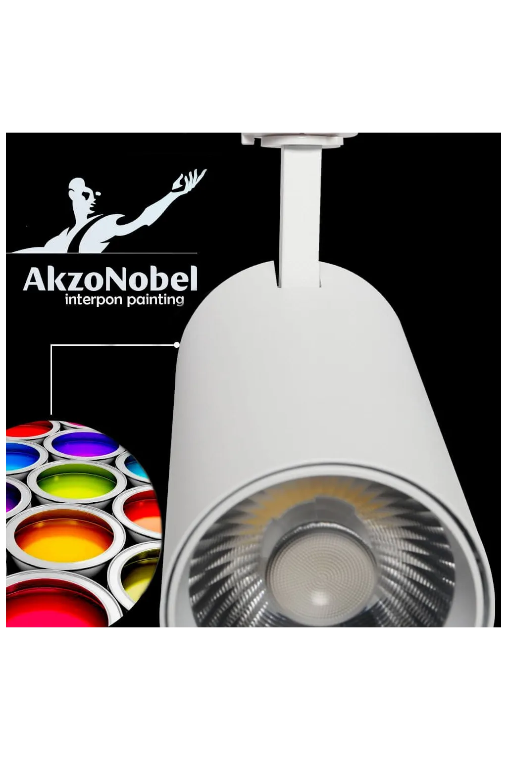 Foco LED 40W a 30W NEW MAYA Blanco Carril TRIFÁSICO Luz Seleccionable CCT